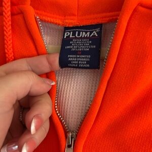 Pluma Bright Orange Zip-Up Hoodie